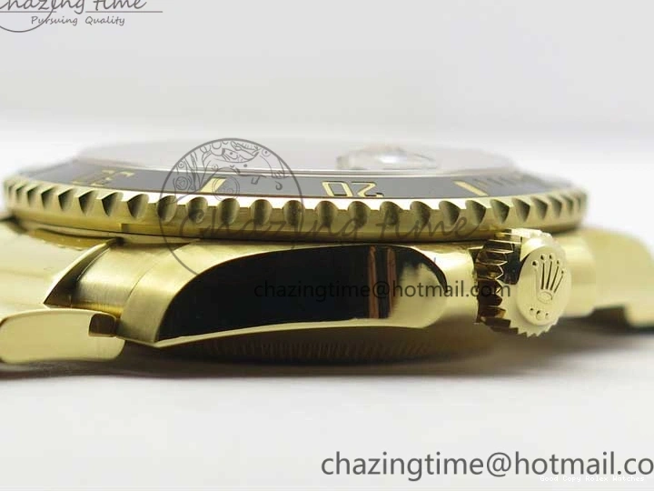 AAA Replica Watches Bracelet SA3135 3010 Black Diam Black Maker 1:1 Dial Bp 116618 Edition V on Ceramic 316L Submariner YG Supportive LN Best 0105